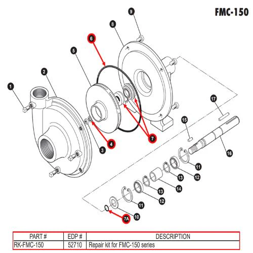 ACE Pump FMC 150 Series Carbide Repair Kit - RK-FMC-150