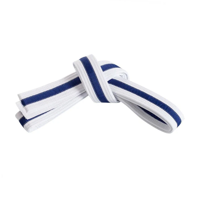 Double Wrap Striped White Belt - Image 5