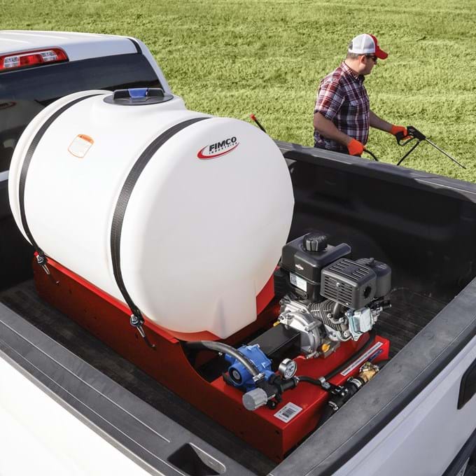 FIMCO 110 Gallon Skid Sprayer Gas Powered Roller Pump - 5301052