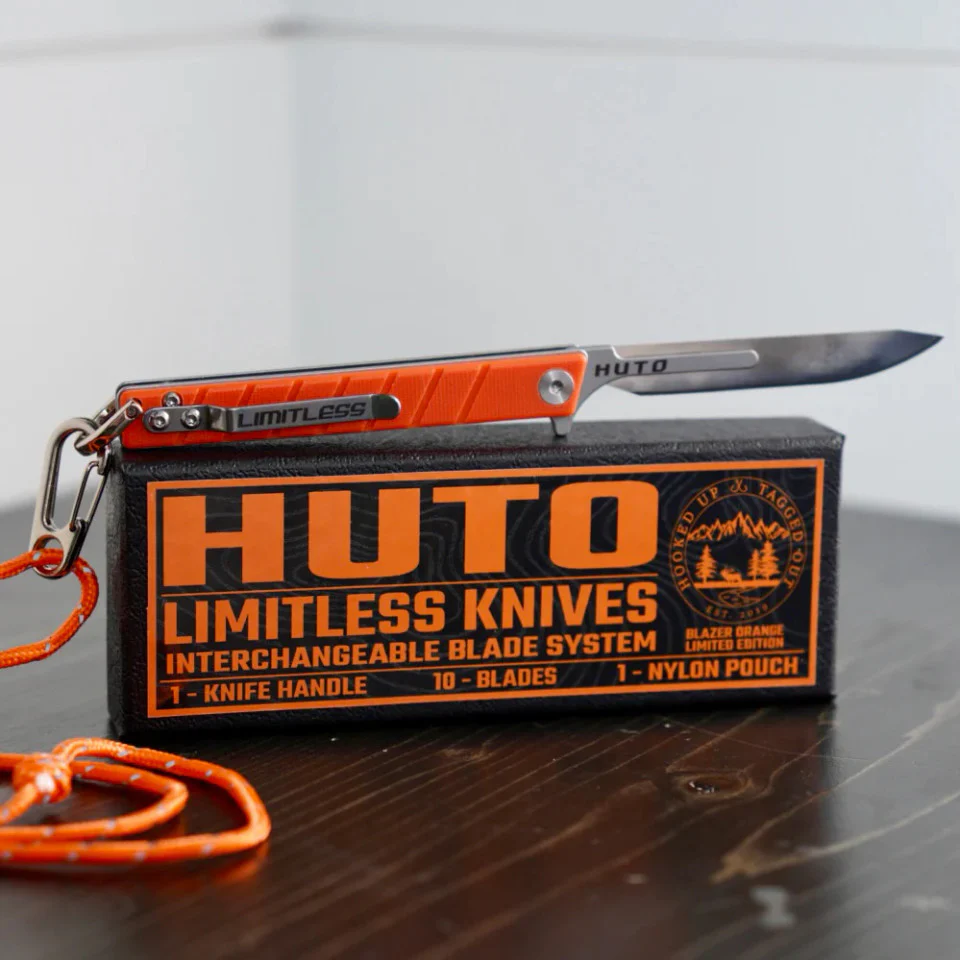 HUTO Limitless Folding Replacement Blade Knife Orange - HU-LMTS-KNV-ORG
