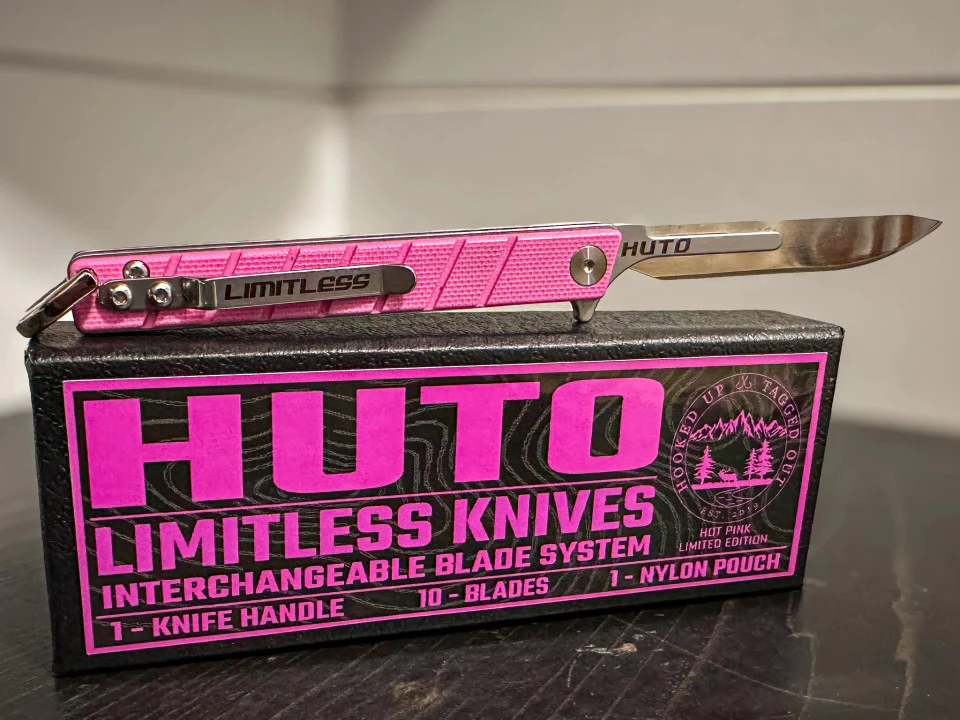 HUTO Limitless Folding Replacement Blade Knife Pink - HU-LMTS-KNV-PINK