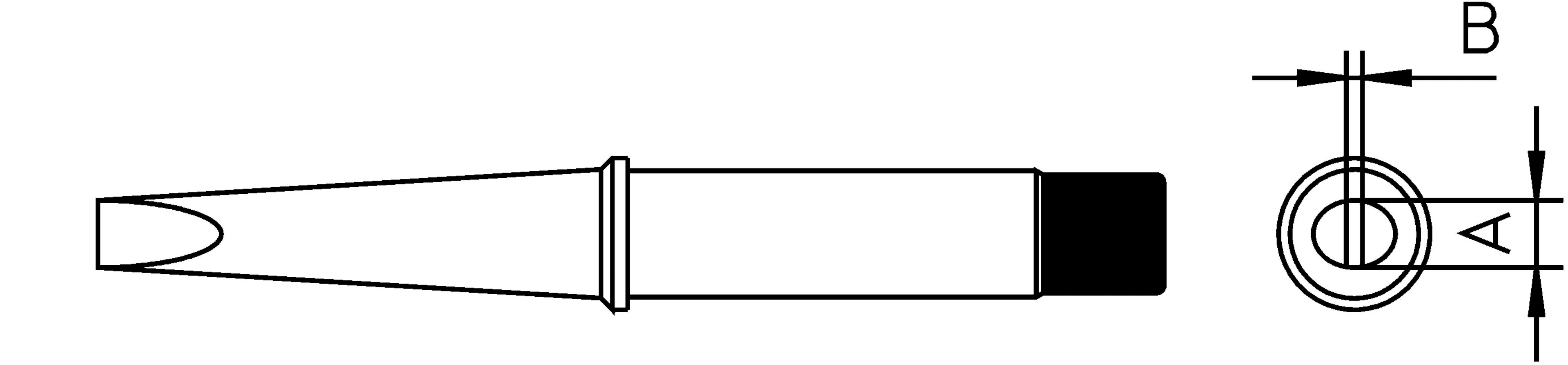 WELLER Tip,Screwdriver,800F,3/16,For W100/W100P - Ct6D8 - WEL-CT6D8
