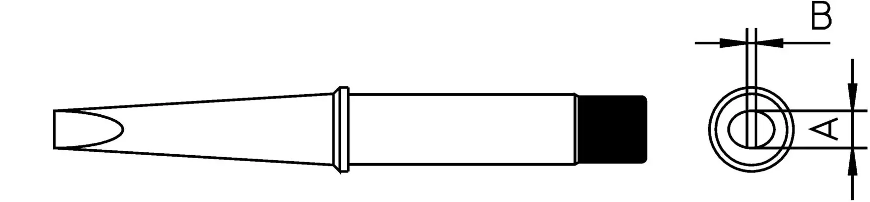 WELLER Tip,Screwdriver,800F,1/4",For W100/W100P - WEL-CT6E8