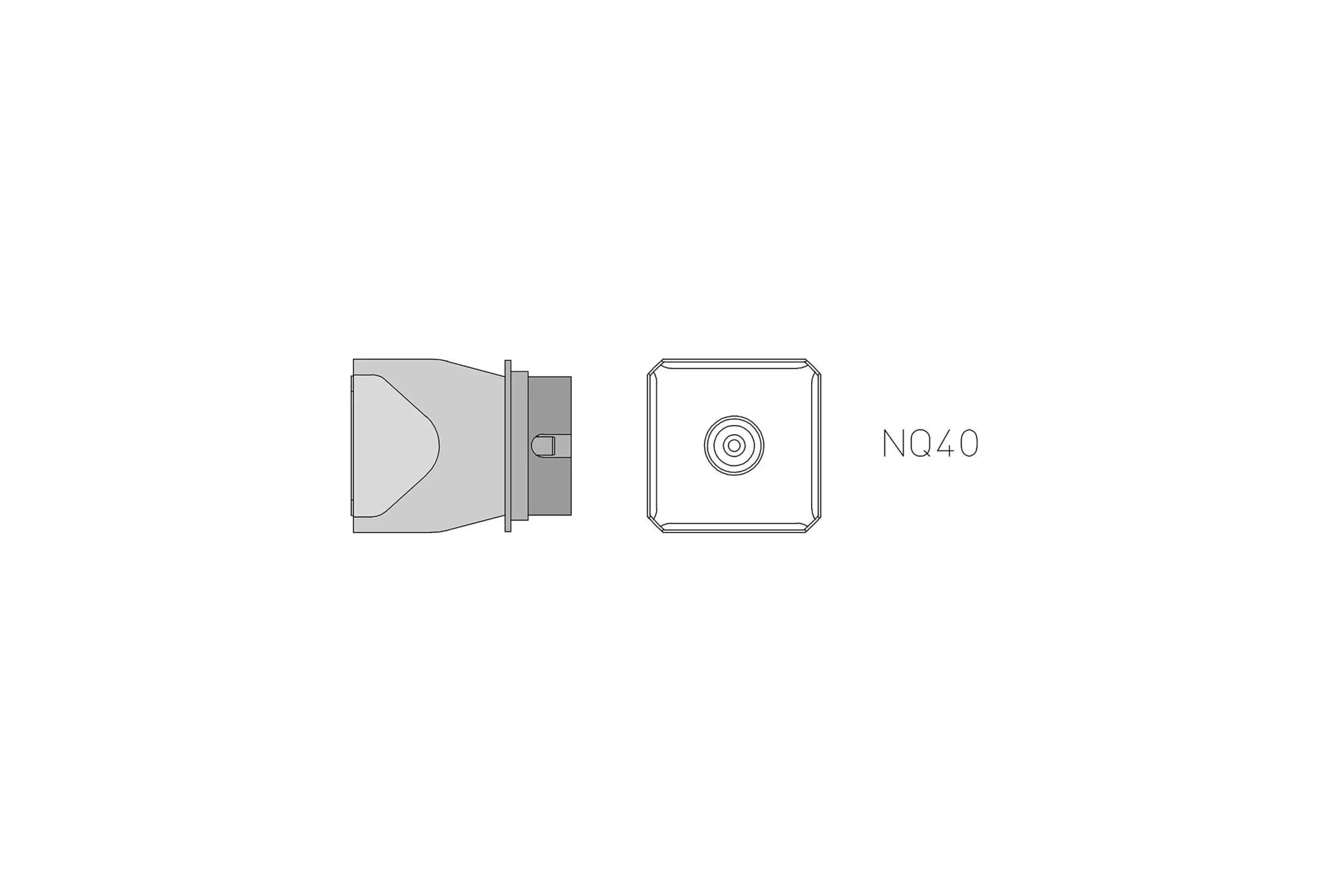 WELLER Nq40 Hotgas Nozzle 26,0X26,0 - T0058736804N - WEL-T0058736804N