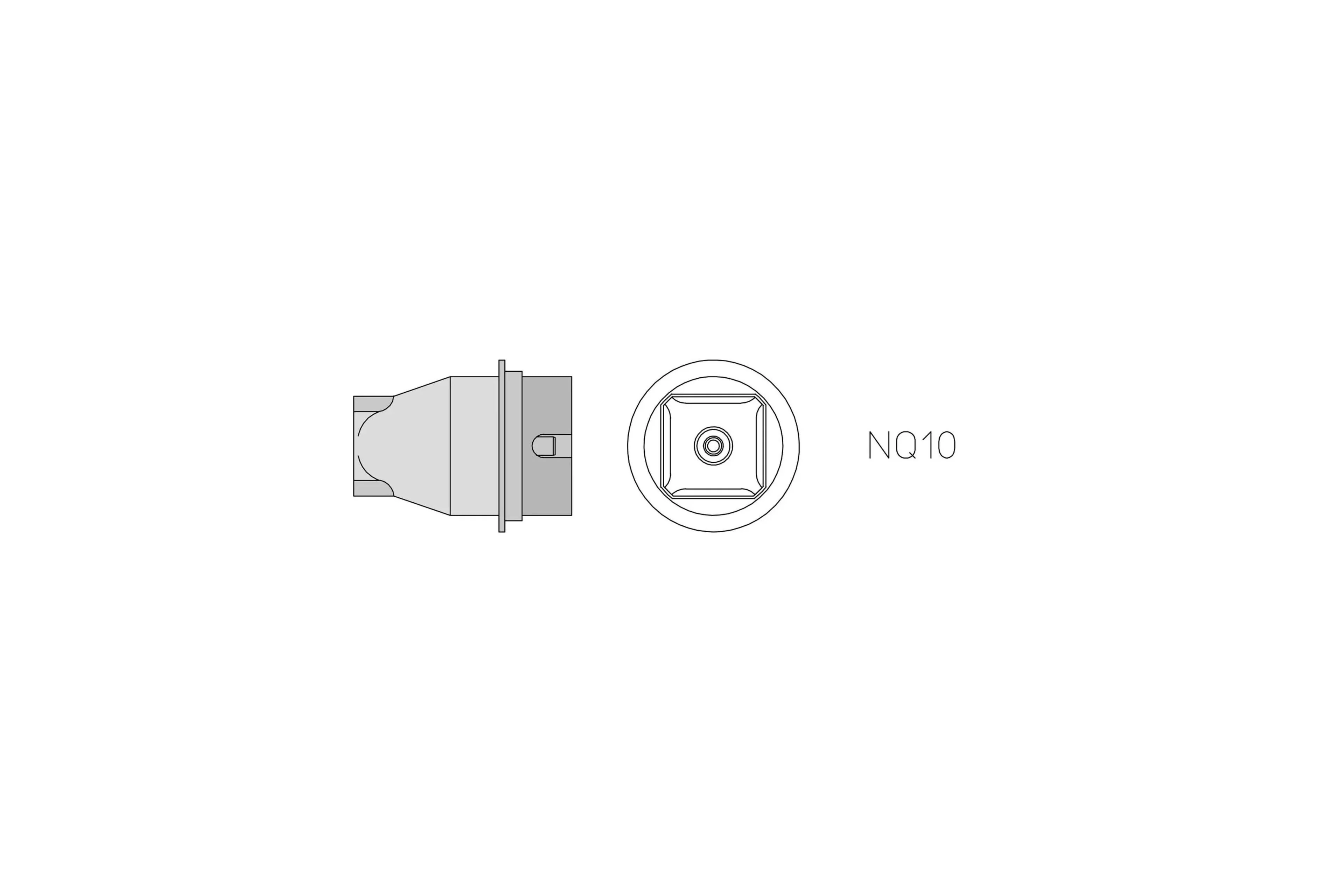 WELLER Nq10 Hotgas Nozzle 14,8X14,8 - T0058736818N - WEL-T0058736818N