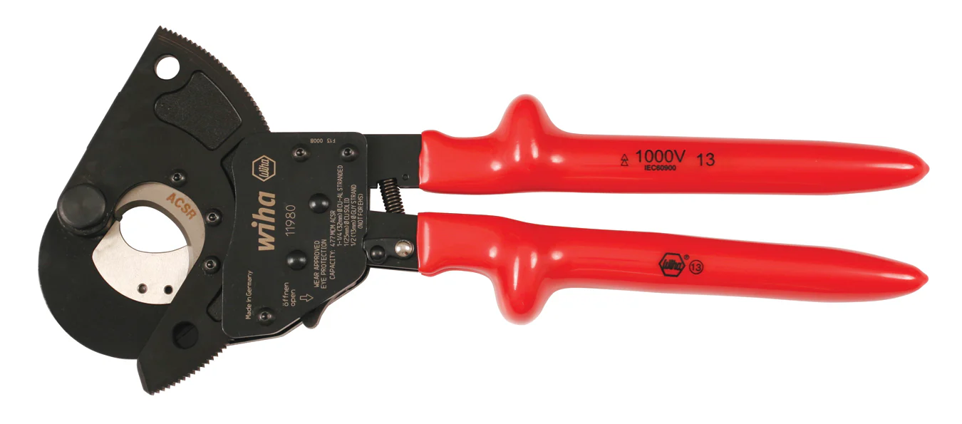 WIHA TOOLS Insulated Acsr Ratcheting Cable Cutters - WIH-11980