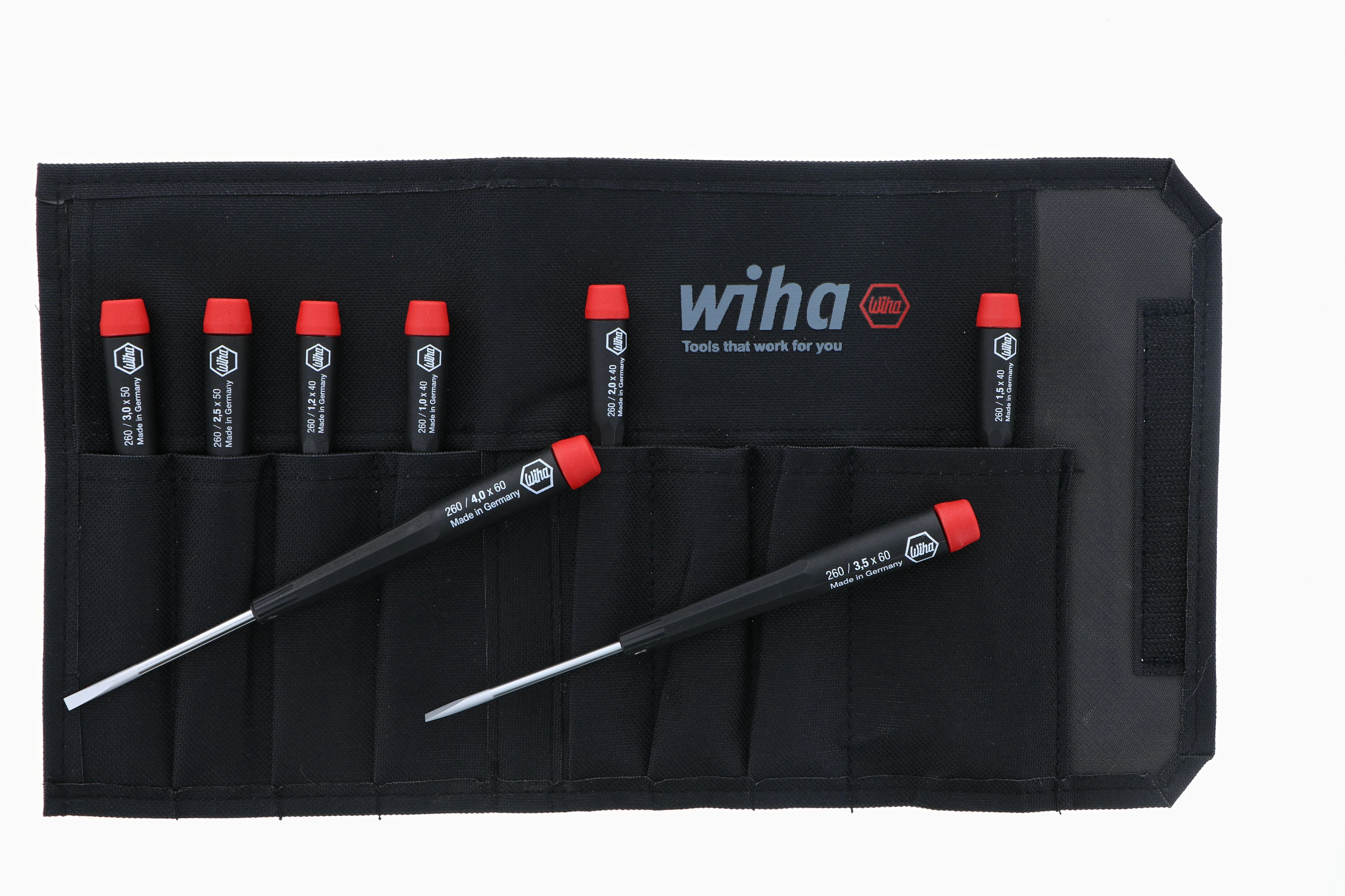 WIHA TOOLS 8 Piece Precision Slotted Screwdriver Set - WIH-26099