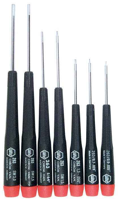 WIHA TOOLS 7 Piece Precision Hex Screwdriver Set - Metricric - WIH-26390