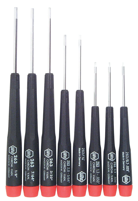 WIHA TOOLS 8 Piece Precision Hex Screwdriver Set - Inch - 26391 - WIH-26391