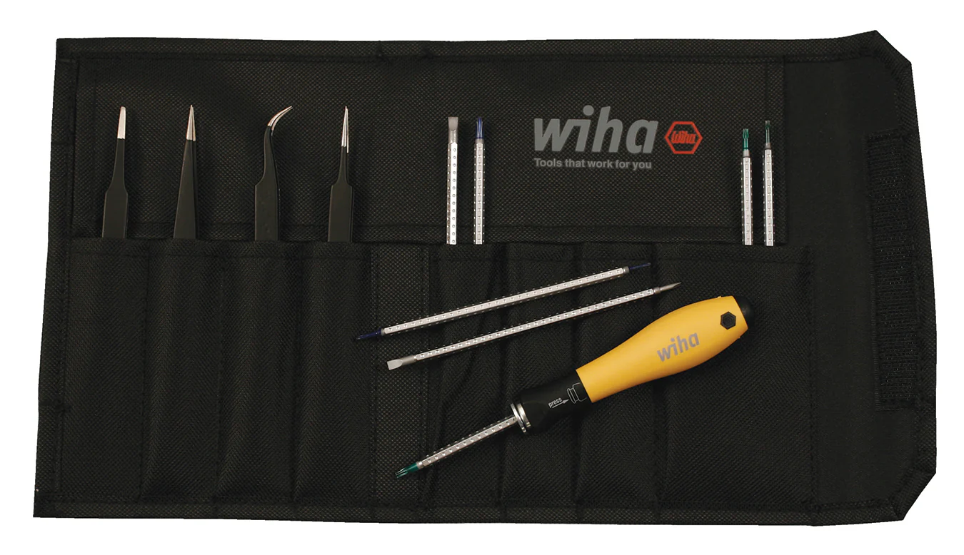 WIHA TOOLS 12 Piece Esd Safe Drive-Loc 4 And Tweezers Set - WIH-26970