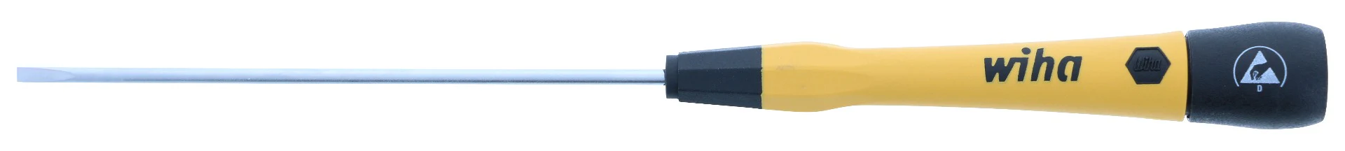 WIHA TOOLS Esd Safe Picofinish Precision Screwdriver - Slotted 2.5Mm X 100Mm - WIH-27277
