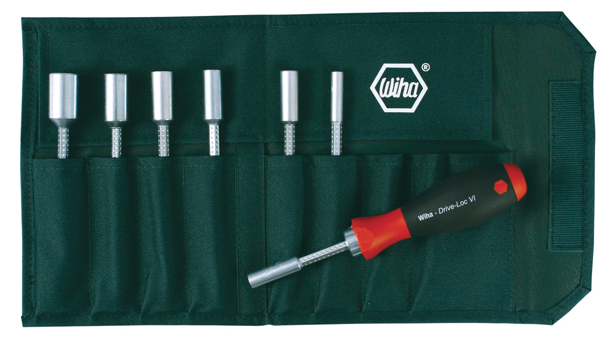 WIHA TOOLS 8 Piece Drive-Loc Vi Nut Driver Set - Metricric - WIH-28198