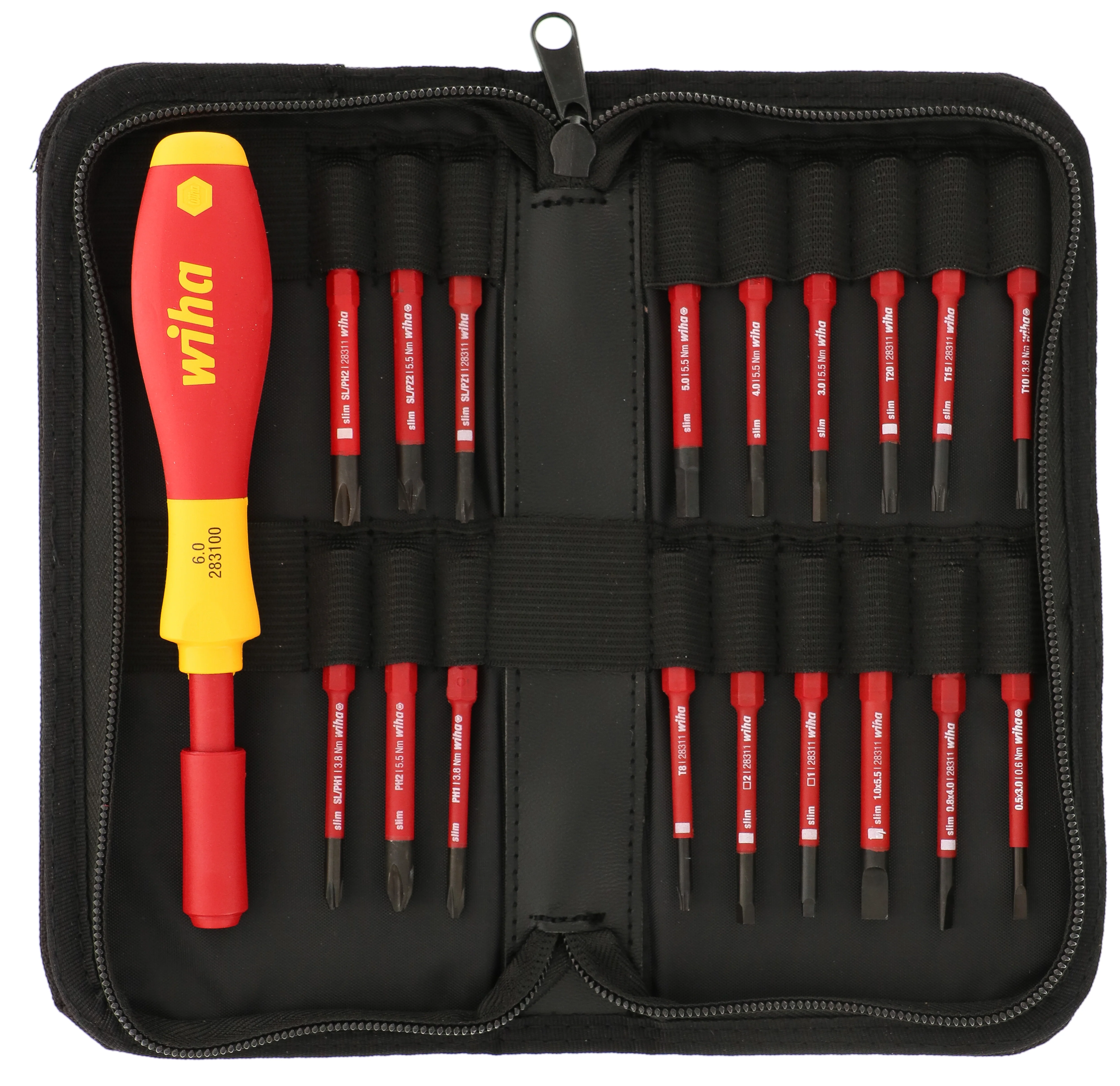 WIHA TOOLS 19 Piece Insulated Softfinish Slimline Blade Set - WIH-28398