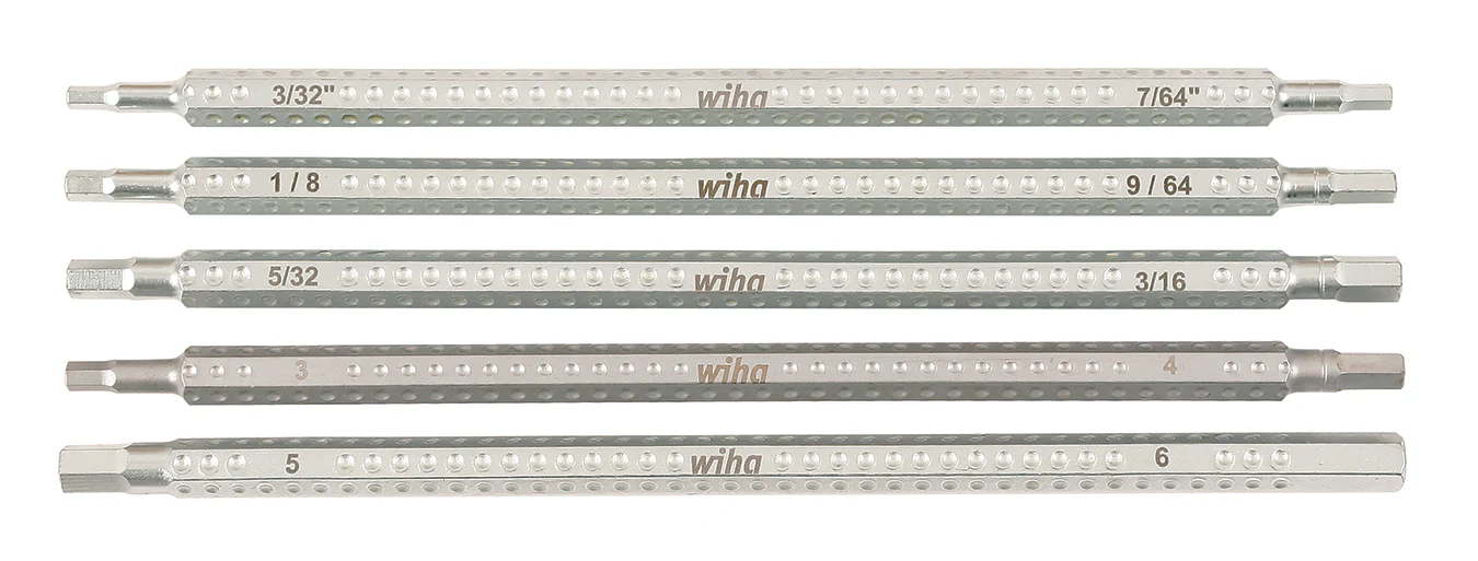WIHA TOOLS 5 Piece Drive-Loc Vi Hex Blade Set - 28474 - WIH-28474