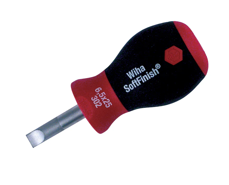 WIHA TOOLS Softfinish Stubby Slotted Screwdriver 4.0Mm X 25Mm - WIH-30239