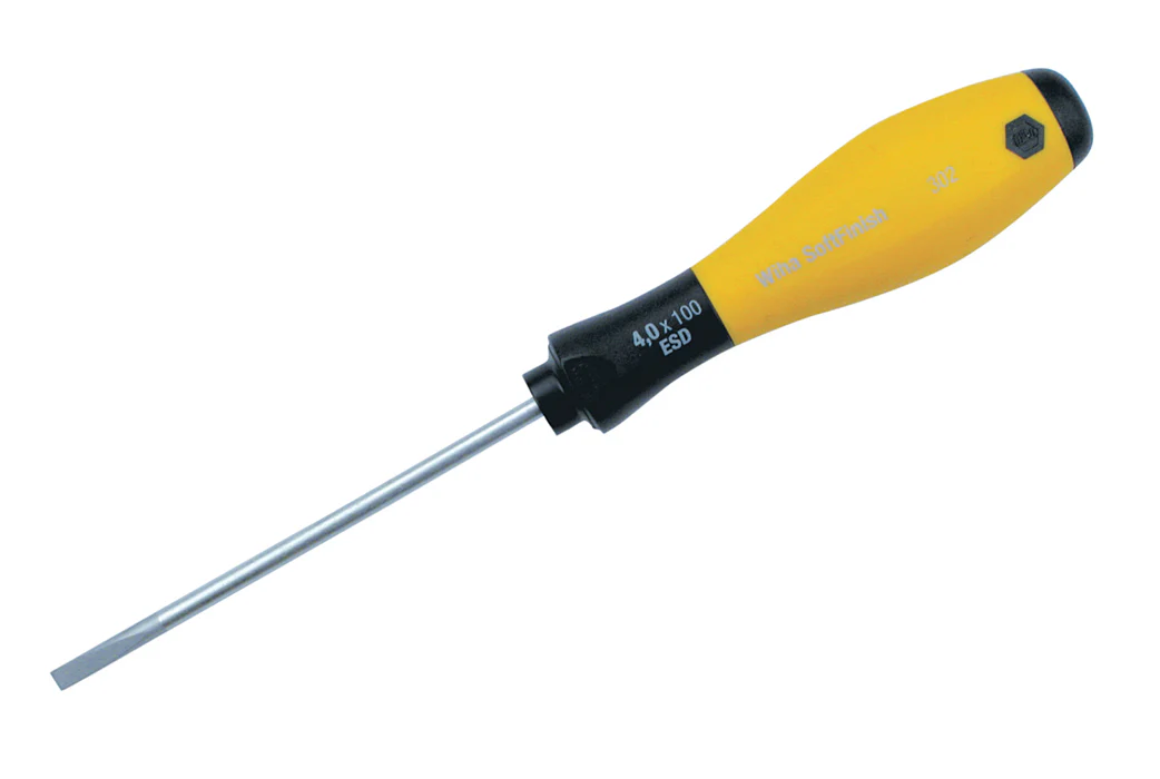 WIHA TOOLS Softfinish Esd Slotted Screwdriver 2.5Mm X 75Mm - WIH-30240