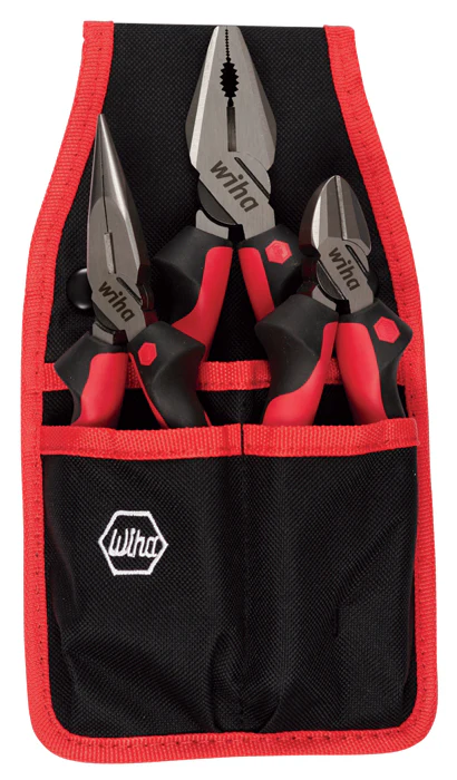 WIHA TOOLS 3 Piece Industrial Classic Grip Pliers And Cutters Set - 30993 - WIH-30993