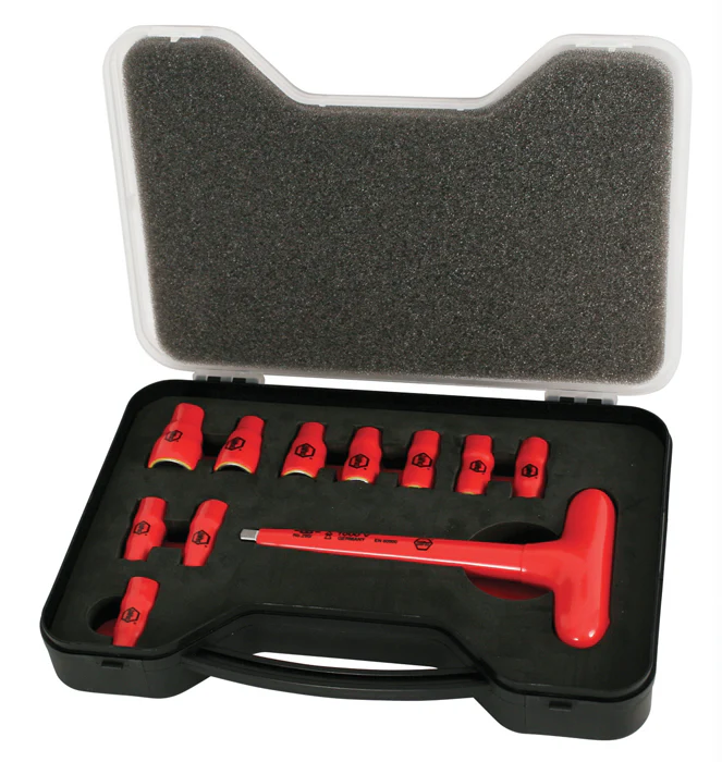 WIHA TOOLS 11 Piece Insulated Socket Set 1/4" Drive - Sae - WIH-31394
