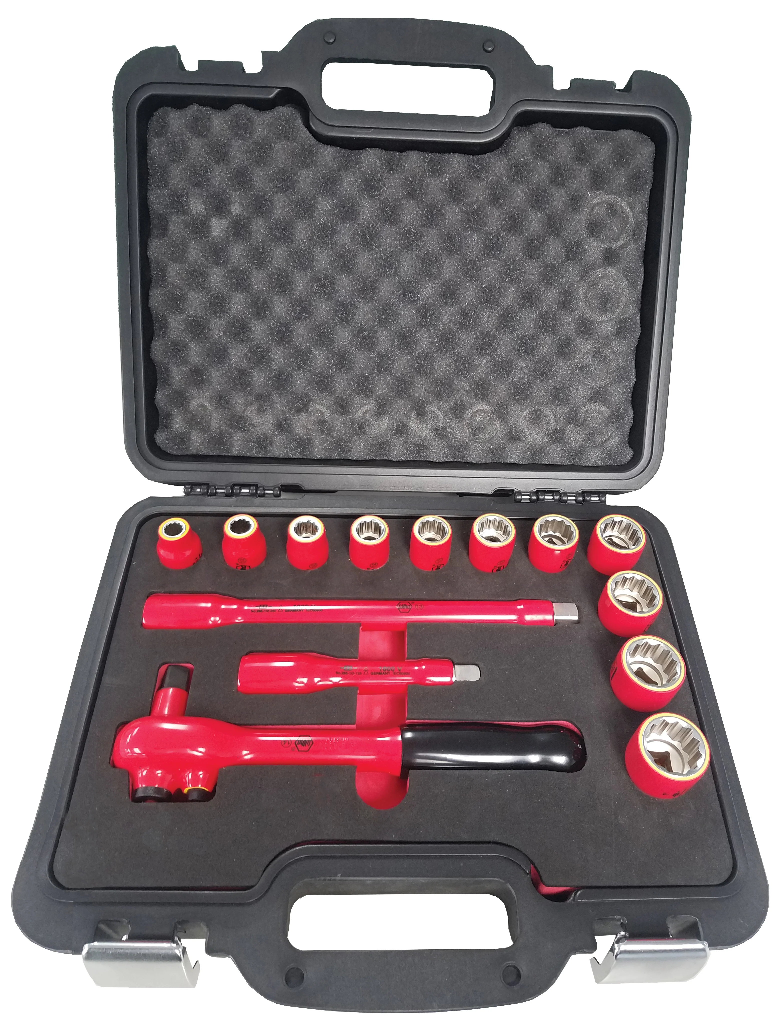 WIHA TOOLS 14 Piece Insulated Socket Set 1/2" Drive - Sae - WIH-31792