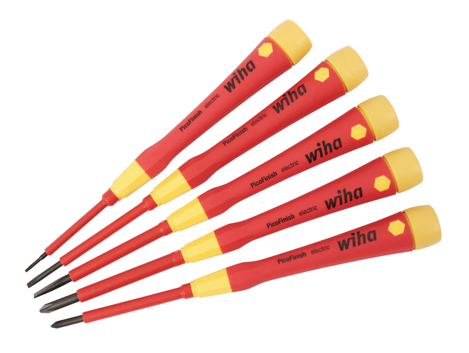WIHA TOOLS 5 Piece Insulated Picofinish Precision Screwdriver Set - WIH-32085