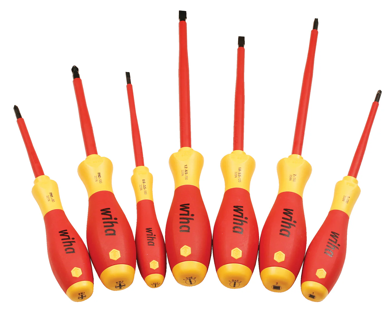 WIHA TOOLS 7 Piece Insulated Softfinish Screwdriver Set - 320 7 - WIH-32097