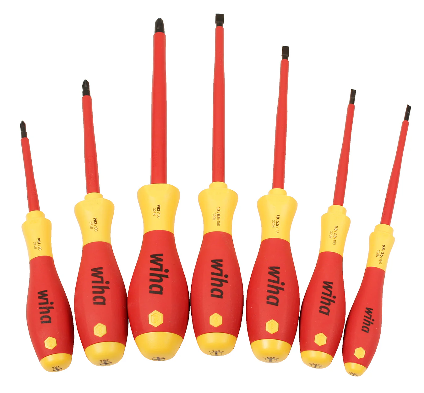 WIHA TOOLS 7 Piece Insulated Softfinish Screwdriver Set - 320 9 - WIH-32099