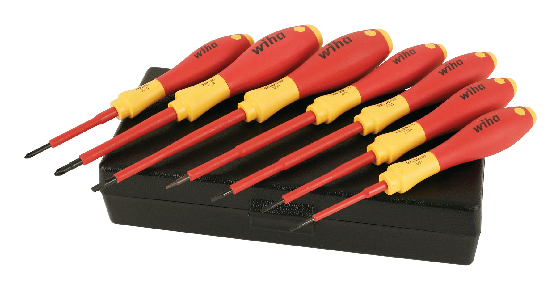 WIHA TOOLS 7 Piece Insulated Softfinish Screwdriver Set - 32188 - WIH-32188