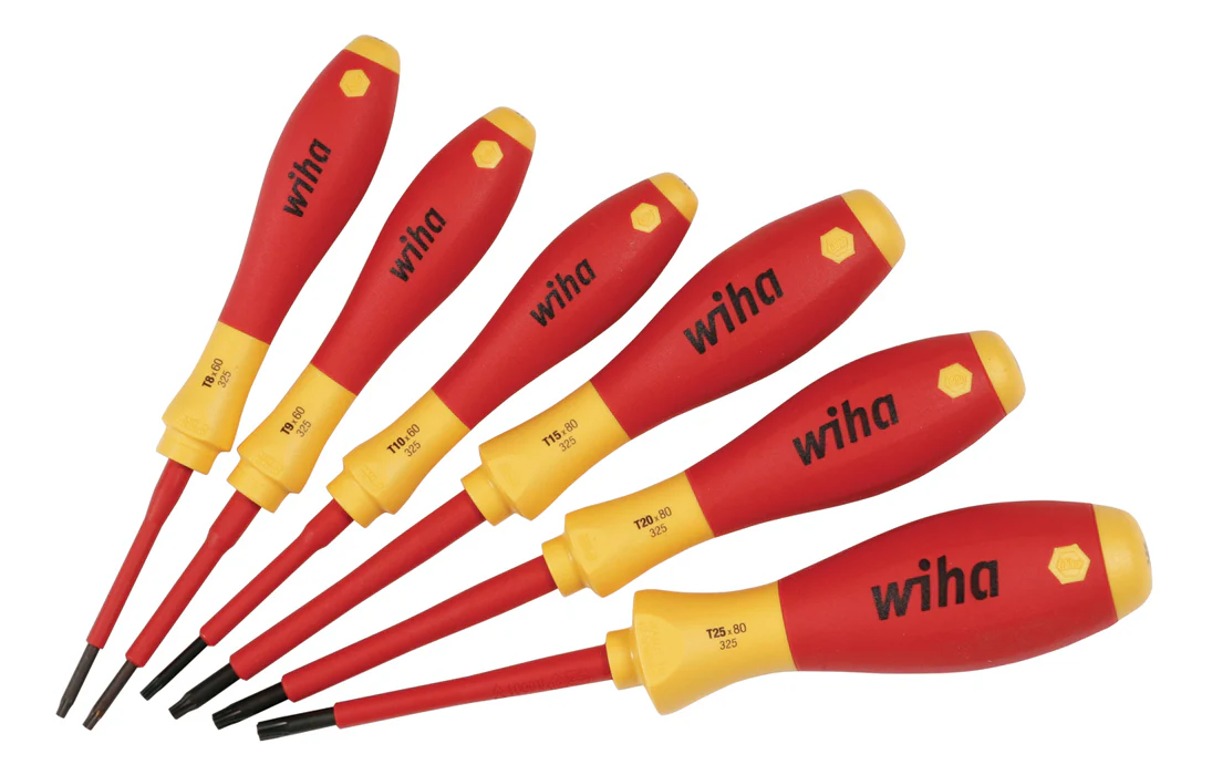 WIHA TOOLS 6 Piece Insulated Softfinish Torx Screwdriver Set - WIH-32590
