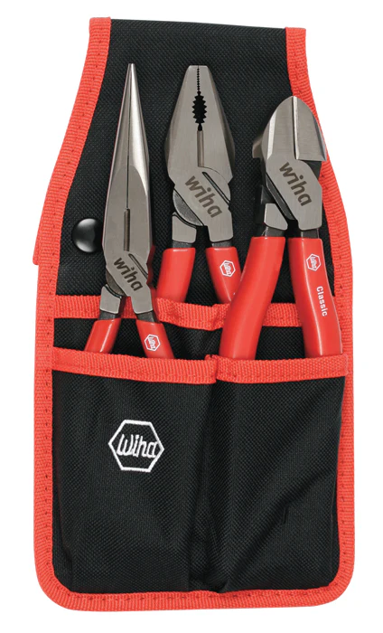 WIHA TOOLS 3 Piece Classic Grip Pliers And Cutters Belt Set - WIH-32653