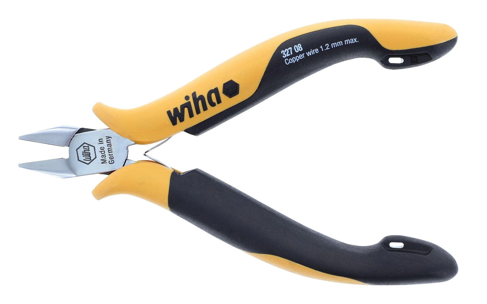 WIHA TOOLS Esd Safe Precision Wide Tapered Head Flush Cutters - 32708 - WIH-32708