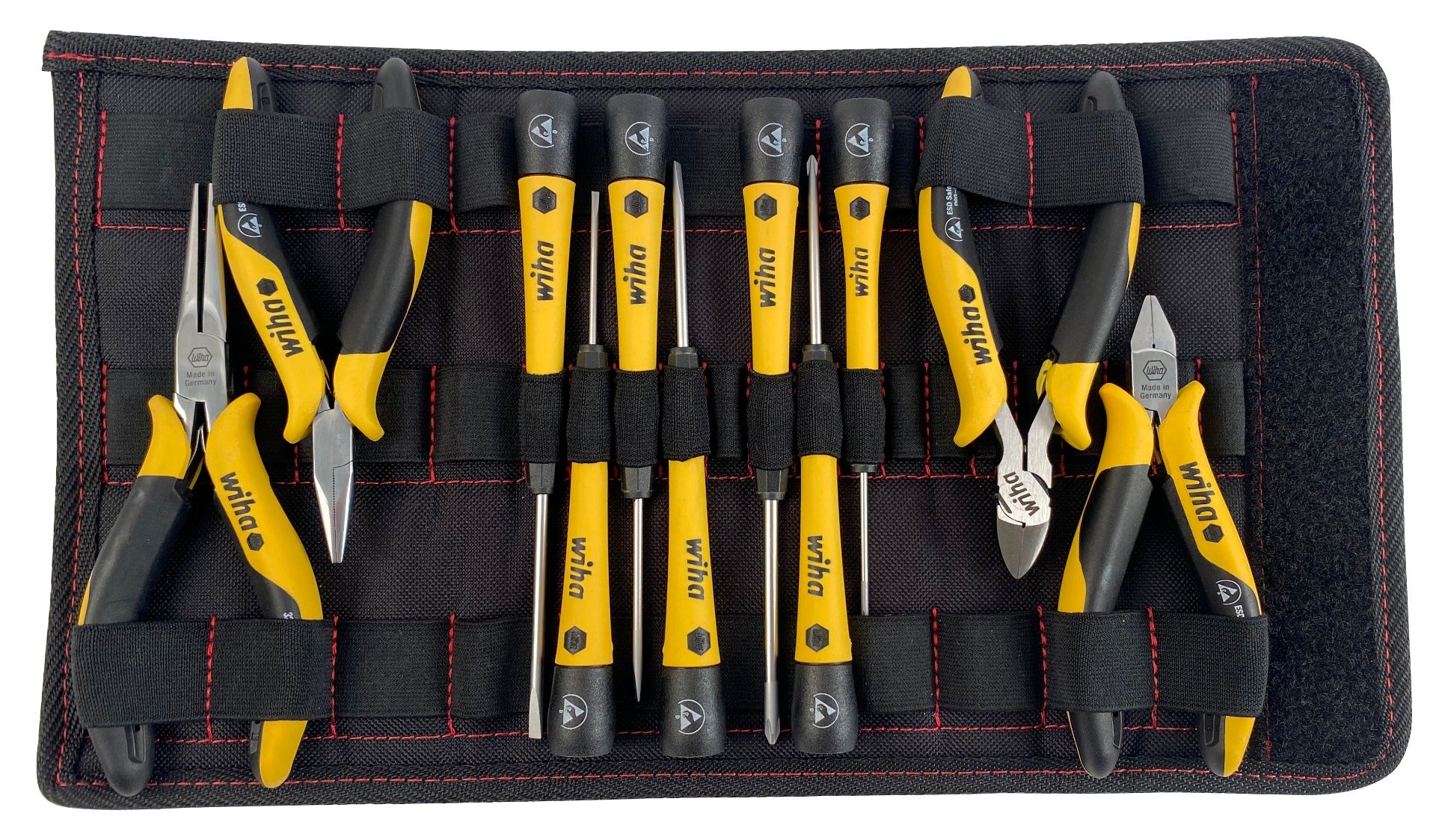 WIHA TOOLS 11 Piece Esd Safe Picofinish Precision Screwdrivers And Pliers Set In Pouch - WIH-32794