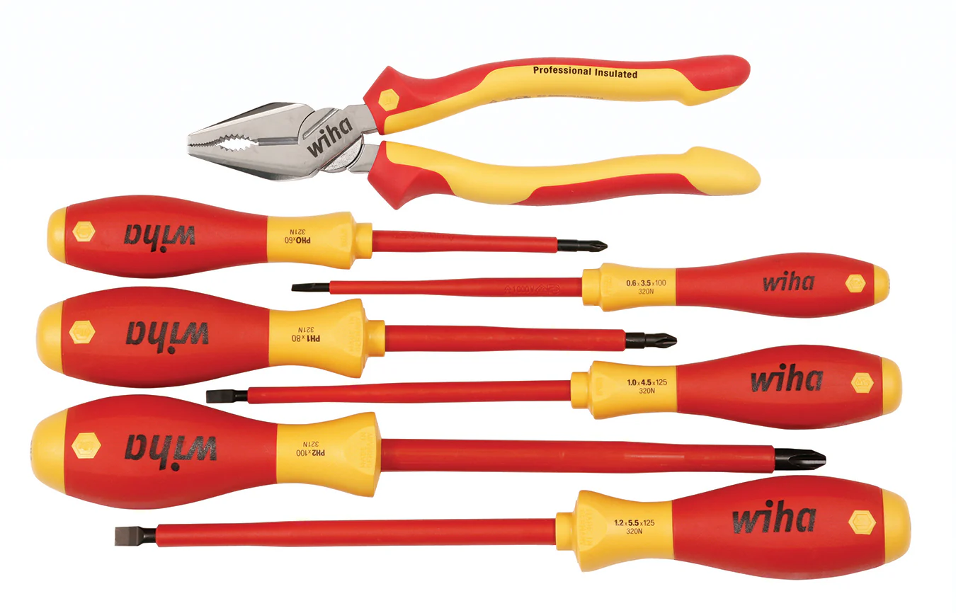 WIHA TOOLS 7 Piece Insulated Lineman"S Pliers And Screwdriver Set - WIH-32858