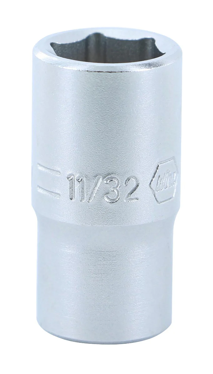 WIHA TOOLS 6 Point - 1/4 Inch Drive Socket - 11/32" X 25Mm - WIH-33311