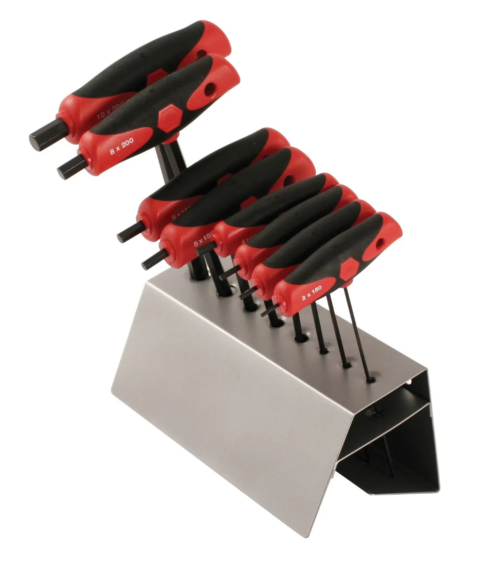 WIHA TOOLS 8 Piece Soft Grip Dual Drive Hex T-Handle Set - Metricric - WIH-33489