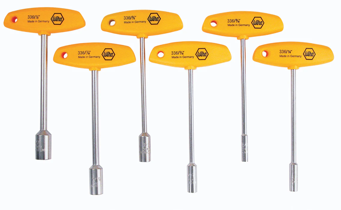 WIHA TOOLS 6 Piece T-Handle Nut Driver Set - Inch - WIH-33690