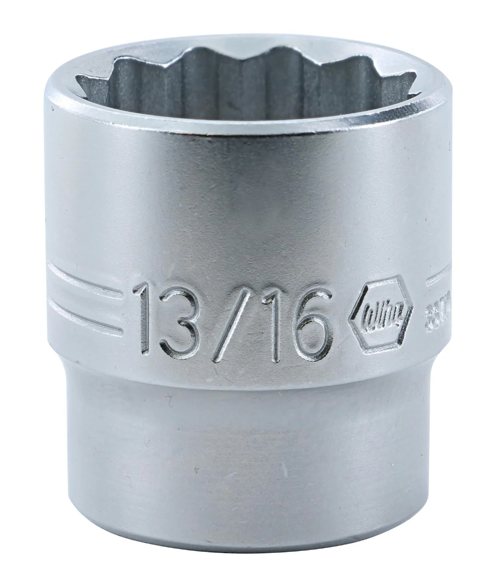 WIHA TOOLS 12 Point - 3/8 Inch Drive Socket - 13/16" - WIH-33719