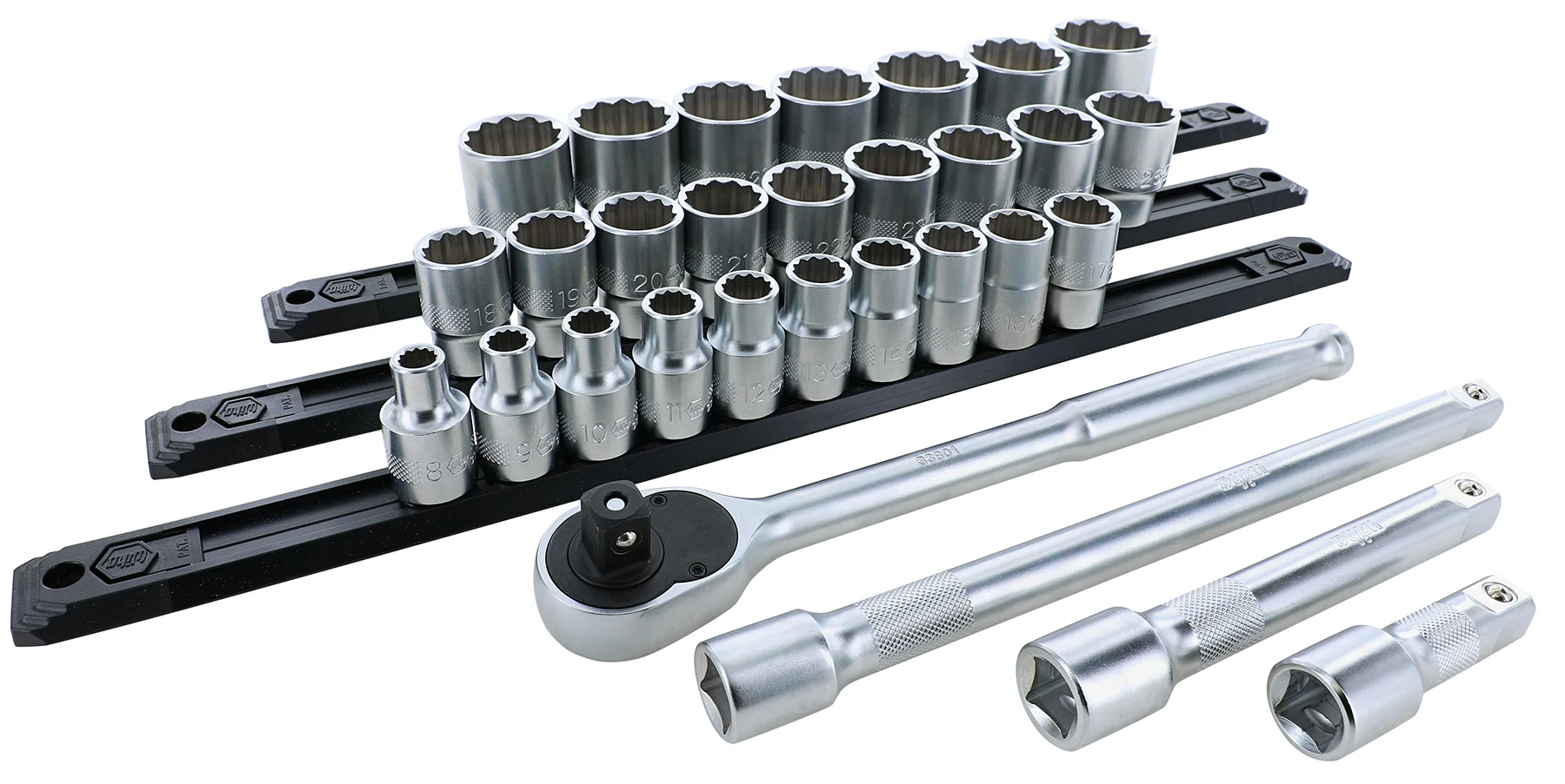 WIHA TOOLS 30 Piece 1/2" Drive Socket Set - Metricric - WIH-33891