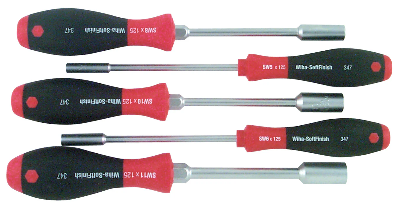 WIHA TOOLS 5 Piece Softfinish Nut Driver Set - Metricric - WIH-34791