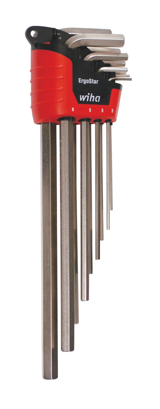 WIHA TOOLS 9 Piece Hex L-Key Long Arm Set - Metricric - WIH-35297