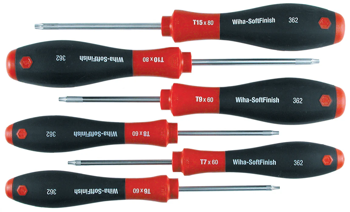 WIHA TOOLS 6 Piece Softfinish Torx Screwdriver Set - 3620 - WIH-36201