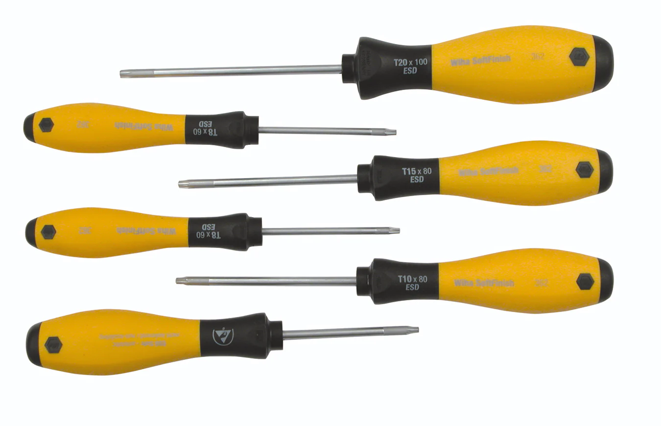 WIHA TOOLS 6 Piece Esd Safe Softfinish Torx Screwdriver Set - WIH-36289