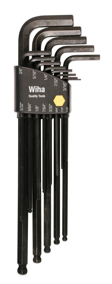 WIHA TOOLS 13 Piece Ball End Long Arm Hex L-Key Set - Inch - 36991 - WIH-36991