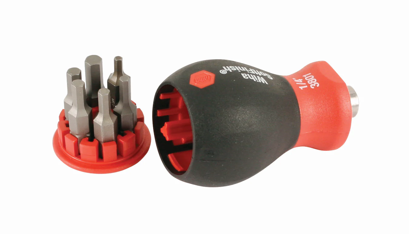 WIHA TOOLS 7 Piece Softfinish Stubby Bit Holder Set - Inch - 38058 - WIH-38058