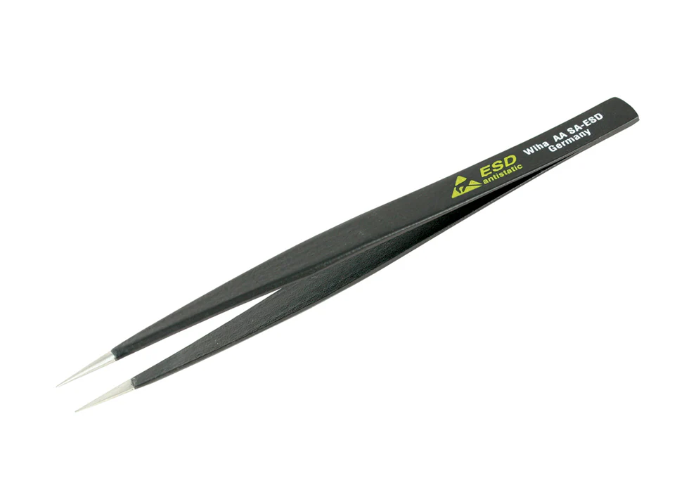 WIHA TOOLS Esd Safe Tweezers Aa Sa - 130Mm - WIH-44501