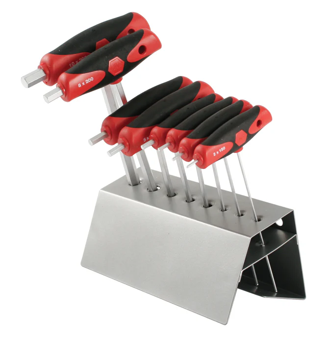 WIHA TOOLS 8 Piece Soft Grip Dual Drive T-Handle Set - Metricric - 54092 - WIH-54092