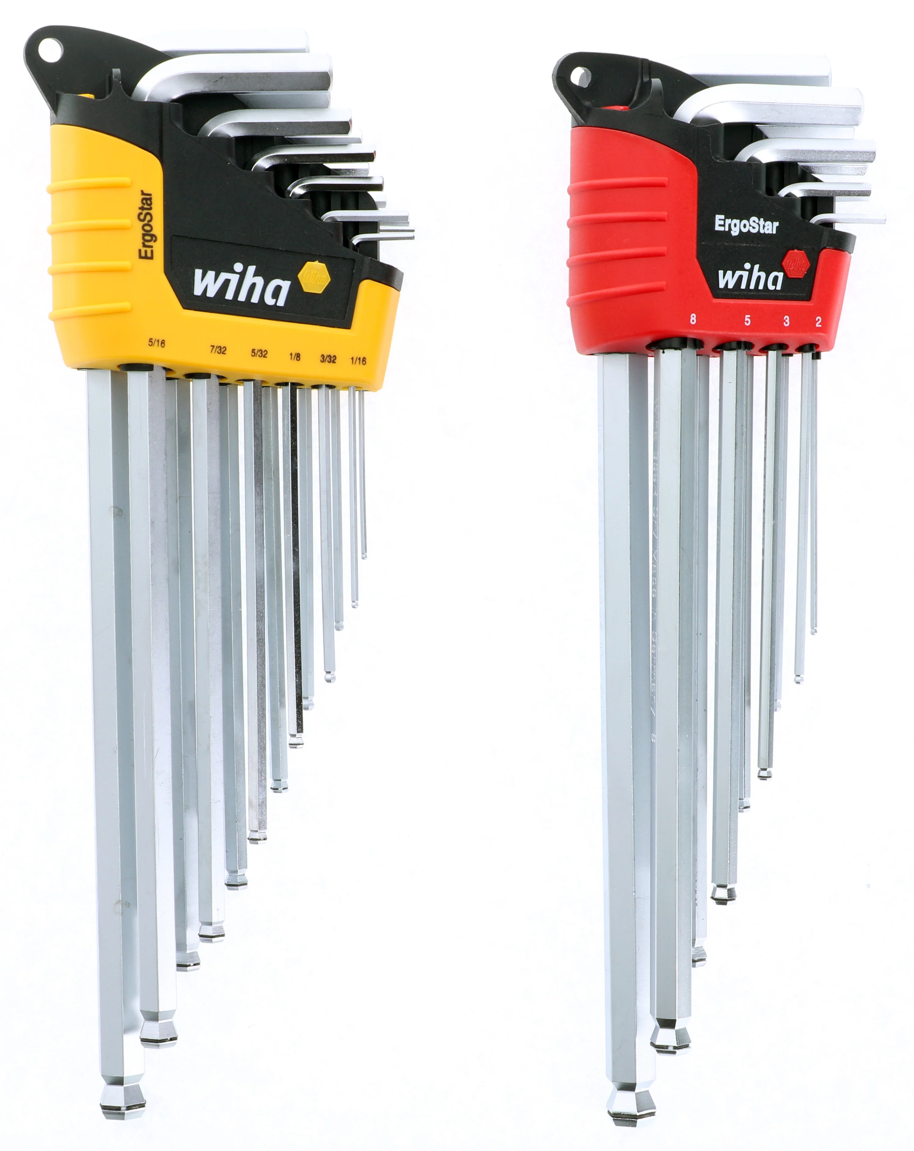 WIHA TOOLS 22 Piece Magicring Ball End Hex L-Key Set - Inch - Metricric - WIH-66992
