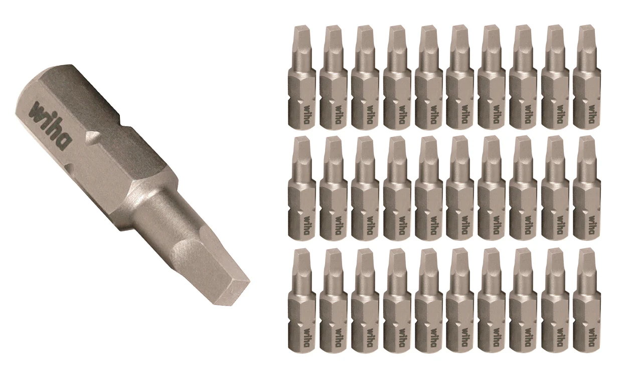 WIHA TOOLS Square Contractor Bits #2 X 25Mm - 30 Piece - WIH-72538