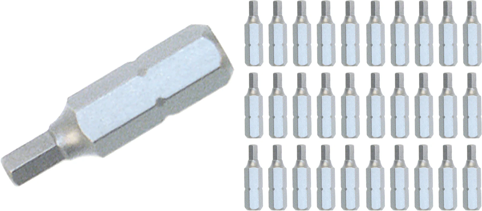 WIHA TOOLS Hex Contractor Insert Bit 4.0Mm X 25Mm - 30 Pack - WIH-72585
